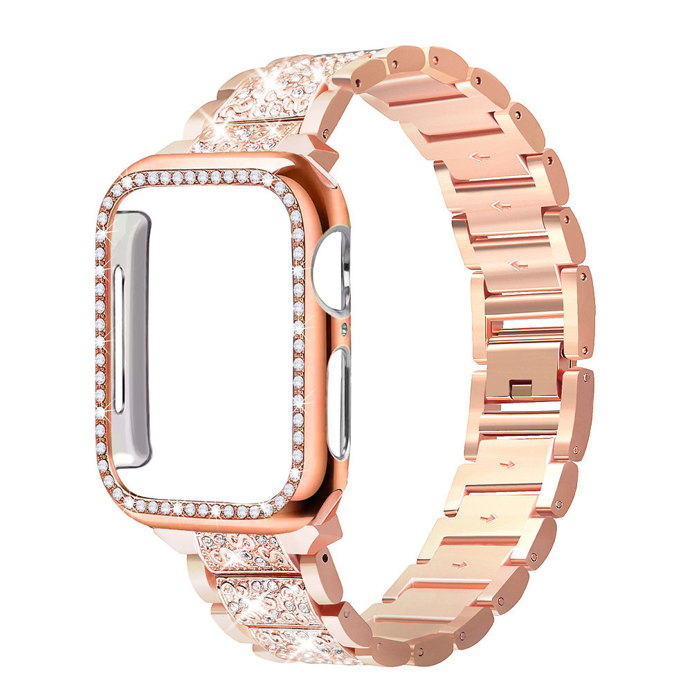 Smartwatch Luxury Watches For Women - Capa + pulseira brilhante para apple