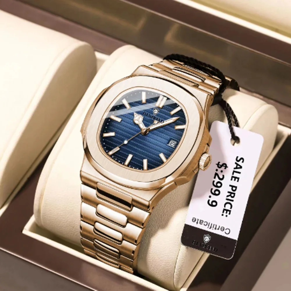Smartwatch New Watches For Men - Nova suíça homem casual rosa ouro