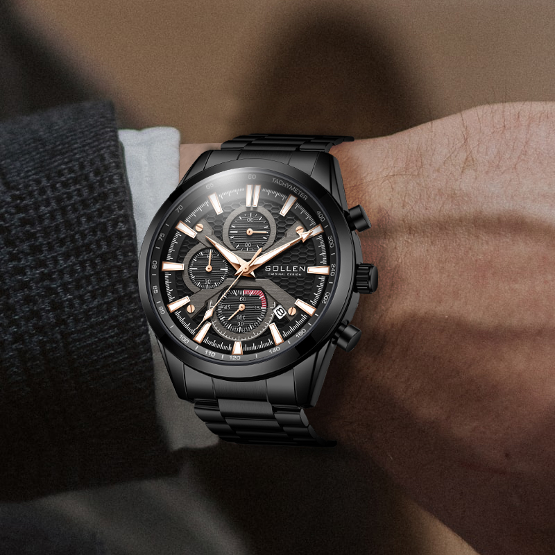 Analog Quartz Watch - Relógio masculino de quartzo estilo militar