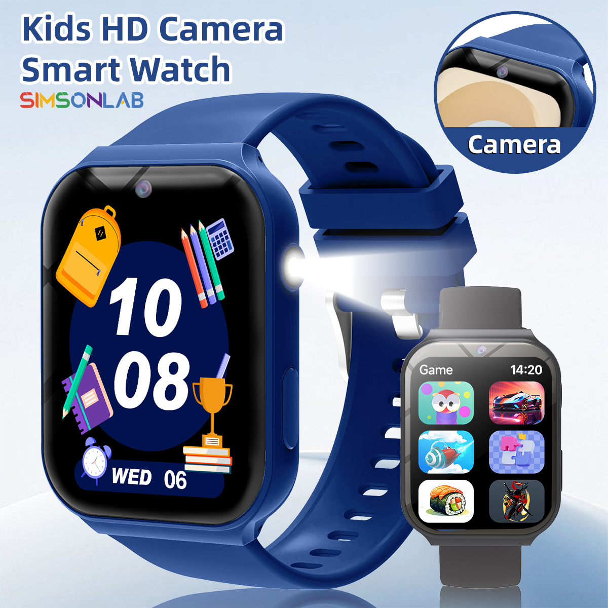 Smartwatch Watches For Boys - Parceiros de Estudo para Crianças: Câmera