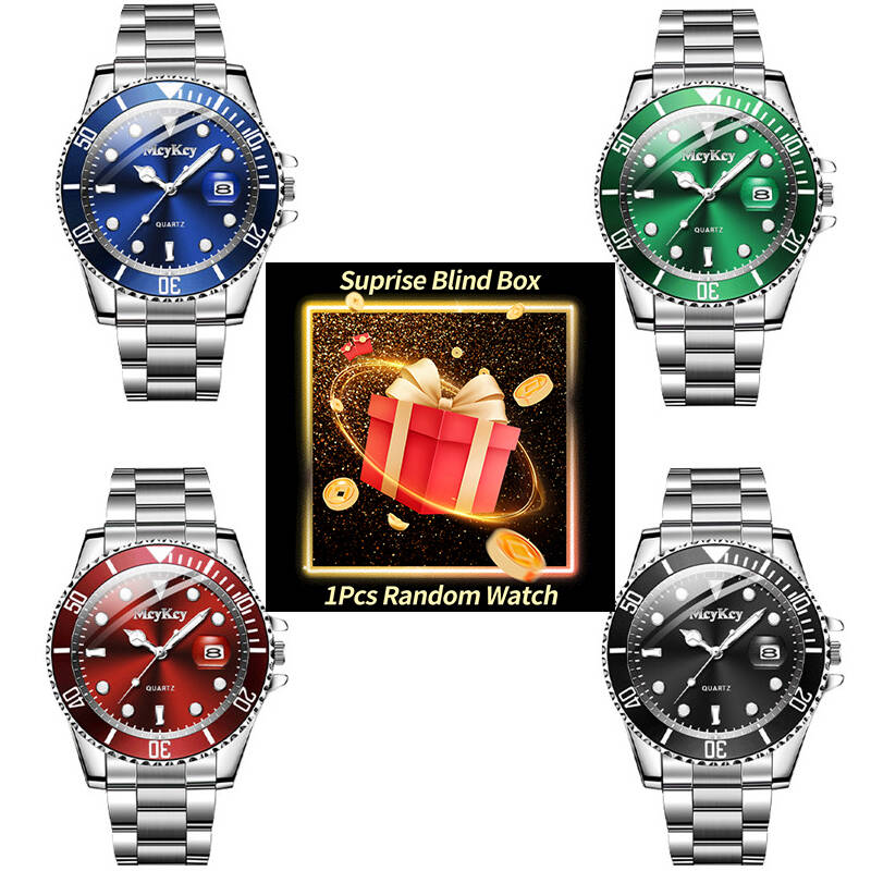 Analog Quartz Watch - 1pc surpresa mistério relógio caixa cega-calendário
