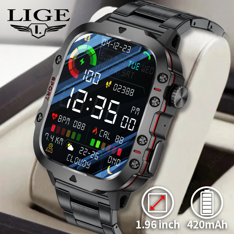 Smartwatch Rugged Watches For Men - 2026 robusto militar de fitness relógio