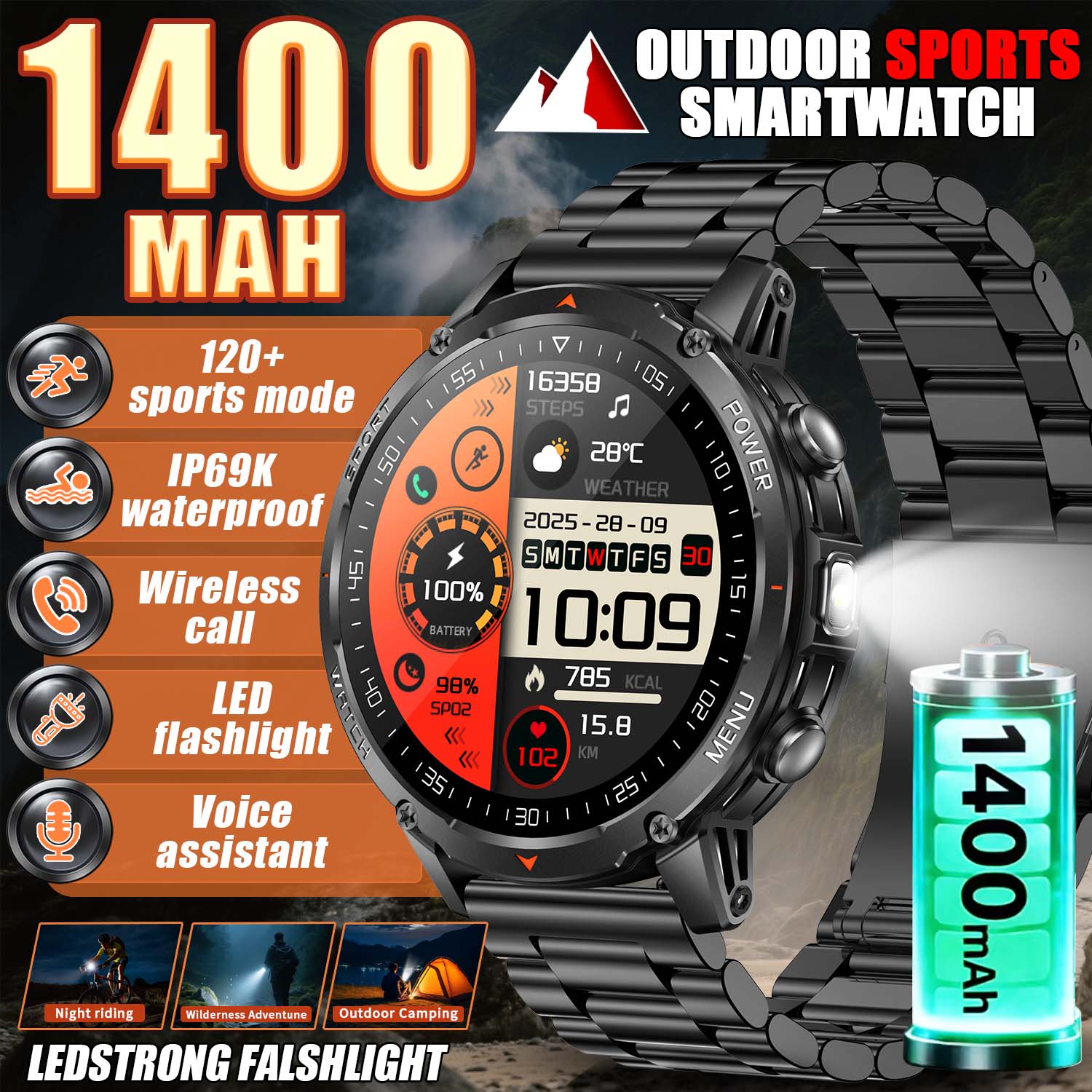Smartwatch Trending Watches For Women - Novo Smartwatch Militar 2026 para Homens