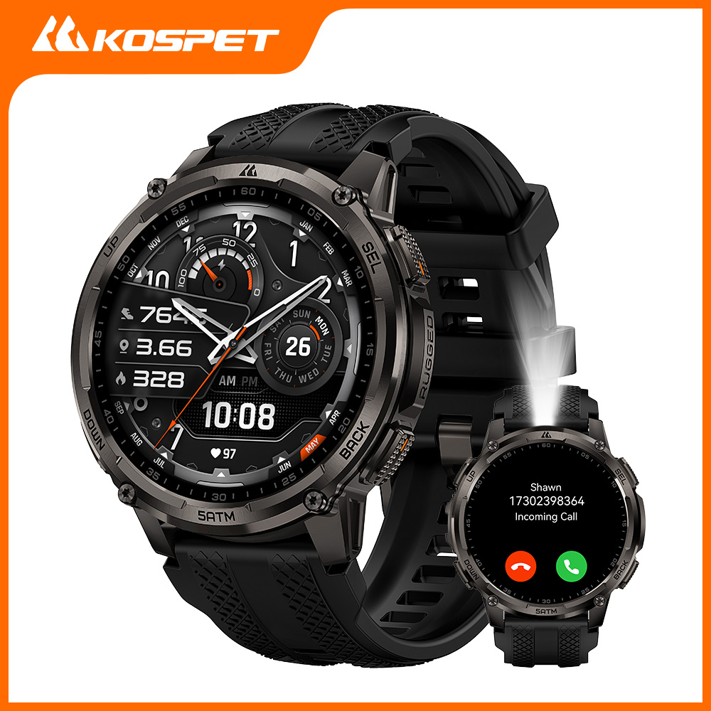 Smartwatch Rugged Watches For Men - KOSPET TANK T4C Smartwatch Masculino para