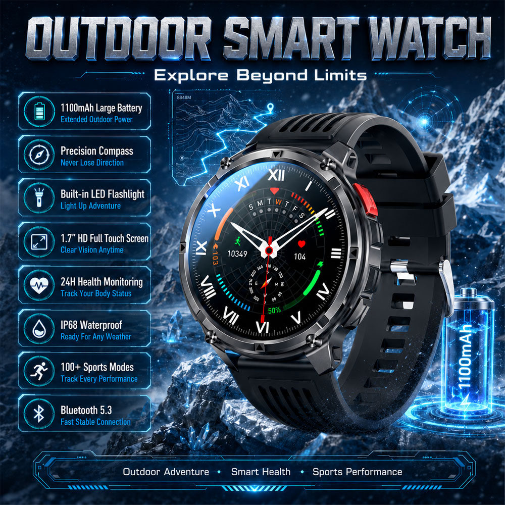 Smartwatch Rugged Watches For Men - Novo Smartwatch YAOCX AMOLED 2026 para