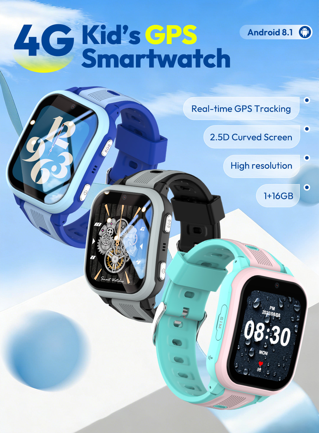Smartwatch Watches Gift For Boys On Birthday - Relógio Inteligente KT41 - Relógio Infantil