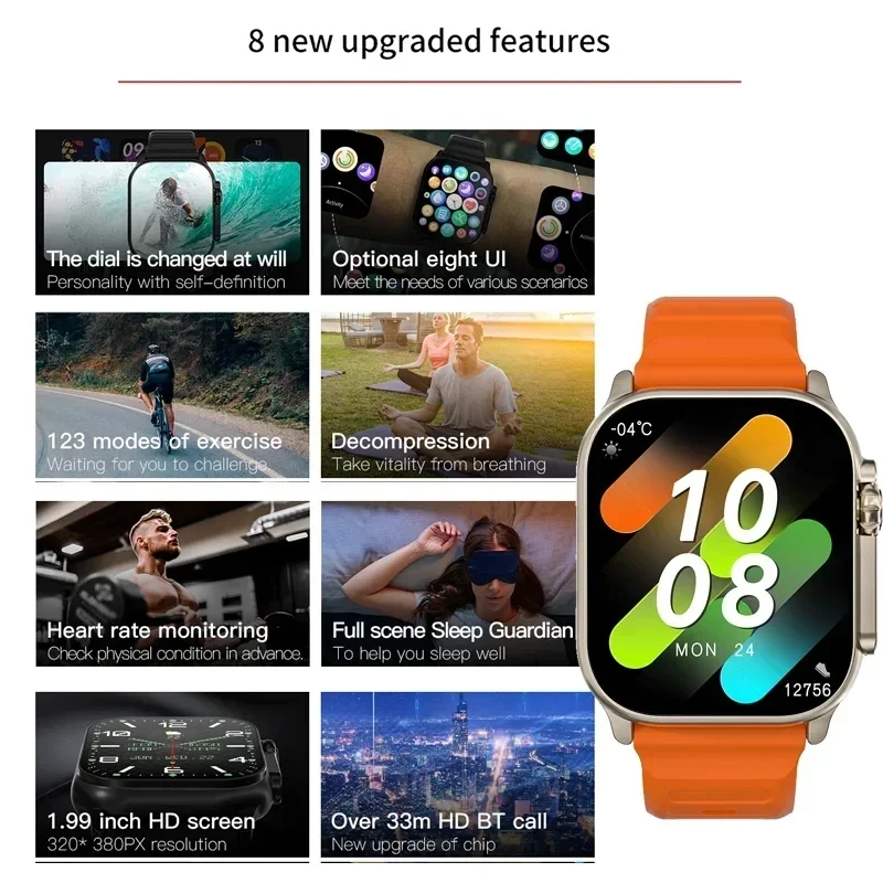 Novo Relógio T10 Ultra Smart W - Smartwatch Watches Girls avaliação e preço