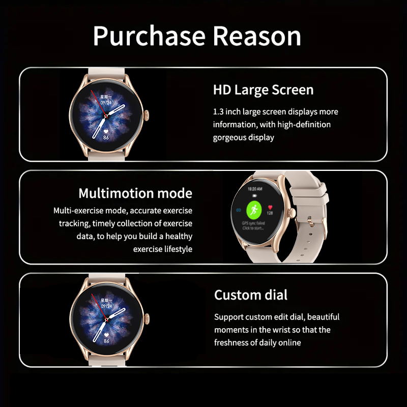 Aiweile-relógio inteligente pa - Smartwatch Iphone Watches For Women avaliação e preço