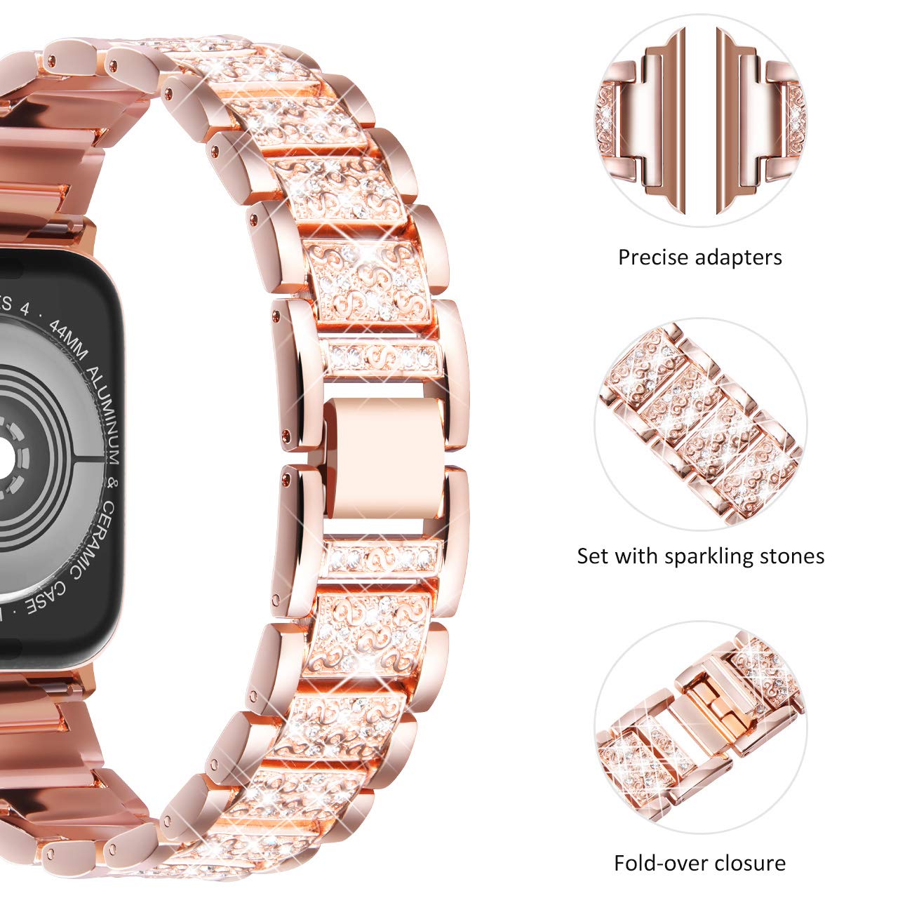Capa + pulseira brilhante para - Smartwatch Luxury Watches For Women avaliação e preço