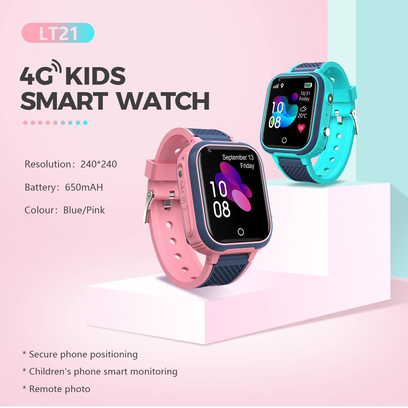 Criança smartwatch câmera moni - Smartwatch Phone Watches avaliação e preço