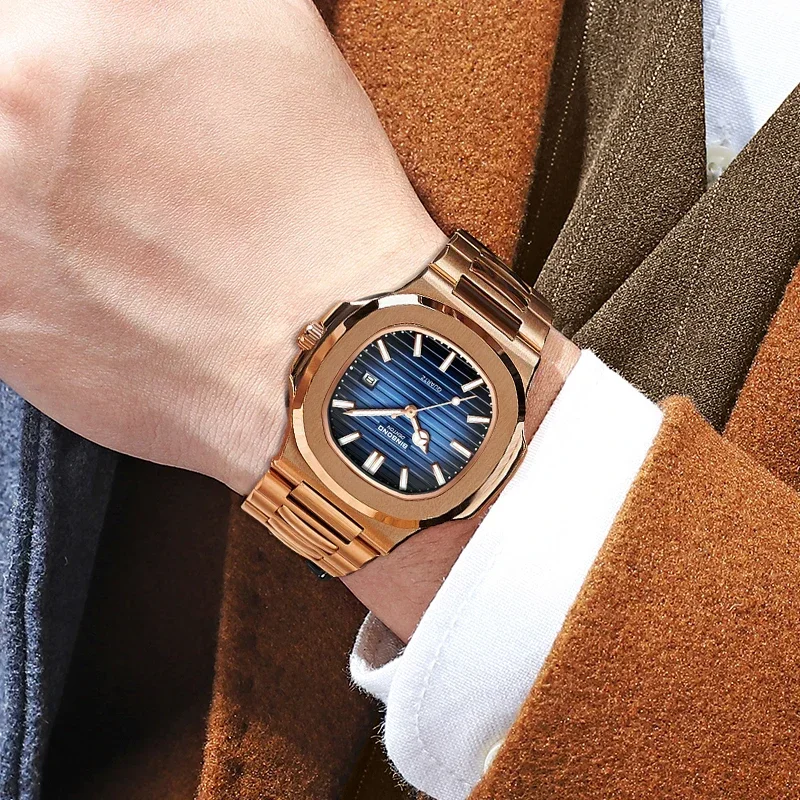Nova suíça homem casual rosa o - Smartwatch New Watches For Men avaliação e preço
