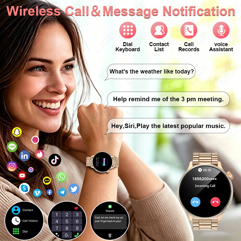 Relógio Inteligente de Luxo pa - Smartwatch Luxury Watches For Women avaliação e preço