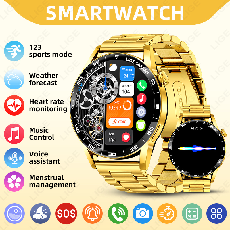 LIGE Luxo Relógio Inteligente  - Smartwatch Luxury Watches For Women avaliação e preço