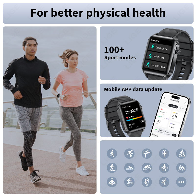 LIGE Novo Relógio Inteligente  - Smartwatch Iphone Watches For Women avaliação e preço
