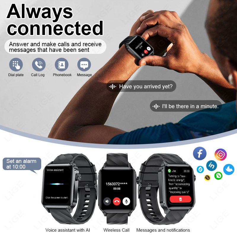 LIGE Novo Relógio Inteligente  - Smartwatch Iphone Watches For Women avaliação e preço