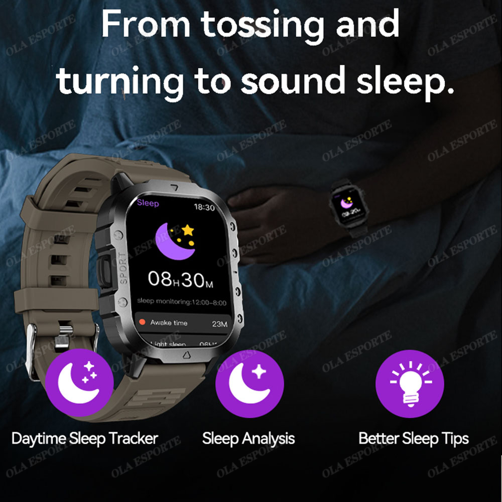 Novo Relógio Inteligente Milit - Smartwatch Rugged Watches For Men avaliação e preço