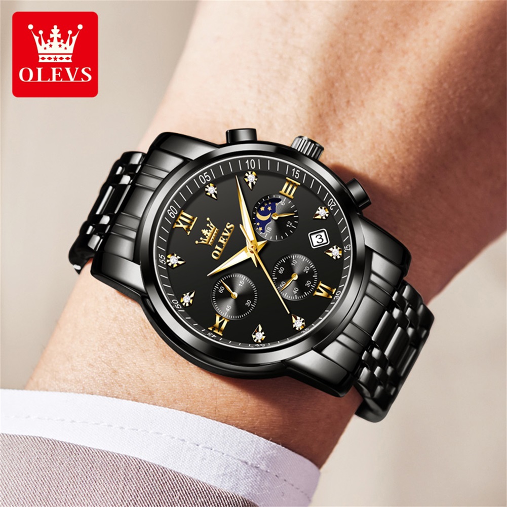 Olevs relógios masculinos popu - Analog Quartz Watch avaliação e preço