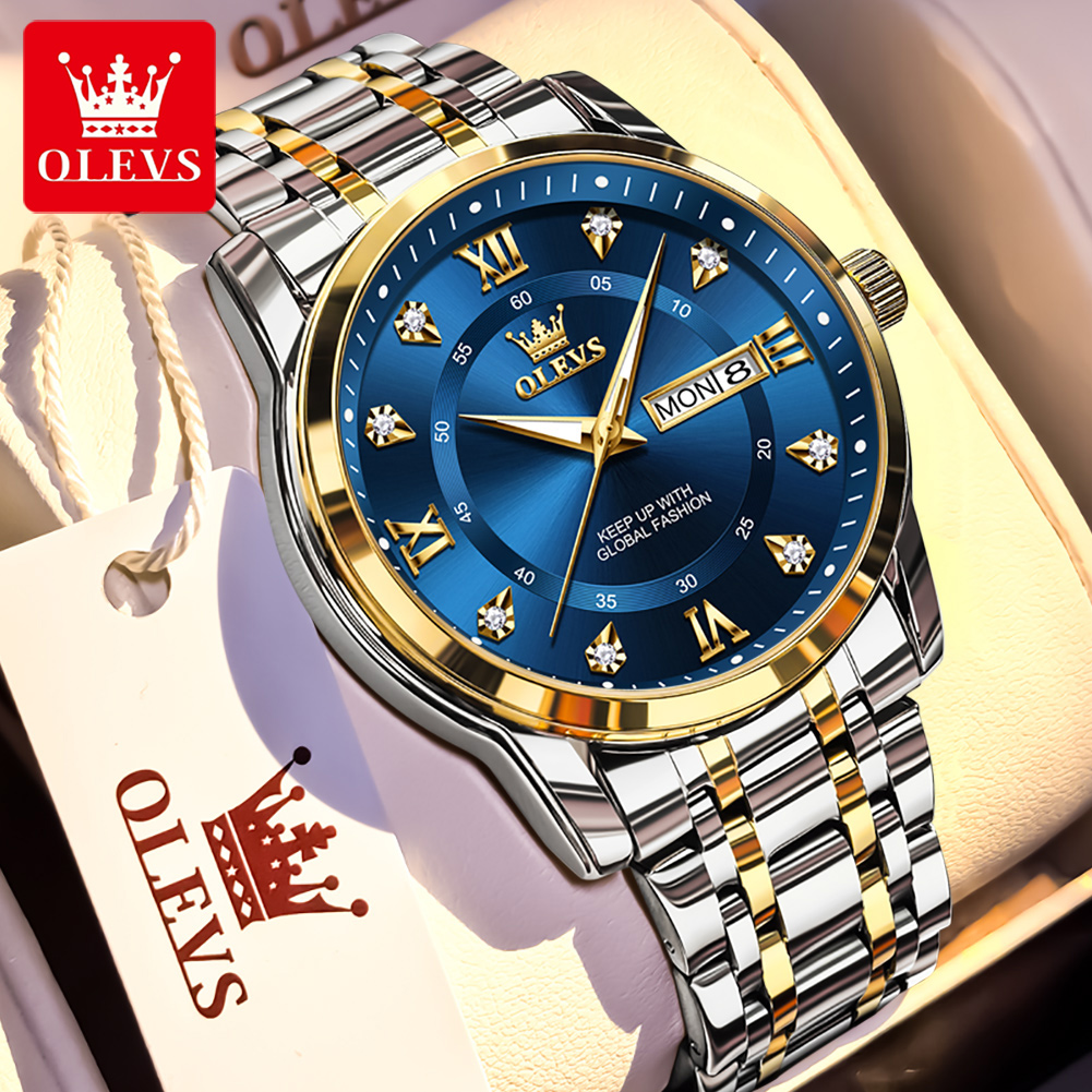 Olevs marca moda relógios masc - Analog Quartz Watch avaliação e preço