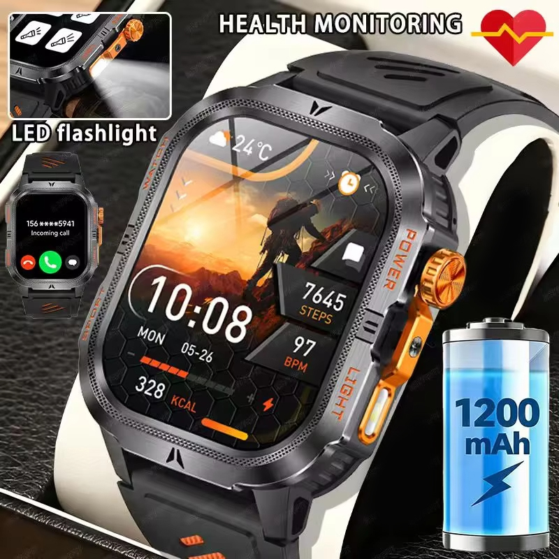 Relógio Inteligente Militar 20 - Smartwatch Rugged Watches For Men avaliação e preço