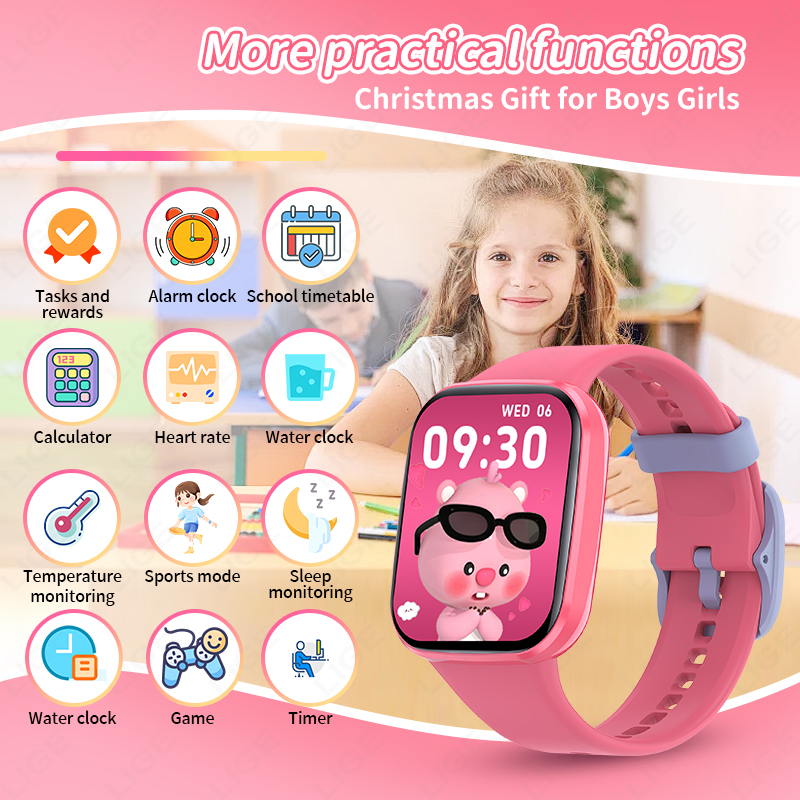 Novo relógio inteligente crian - Smartwatch Watches Gift For Boys On Birthday avaliação e preço
