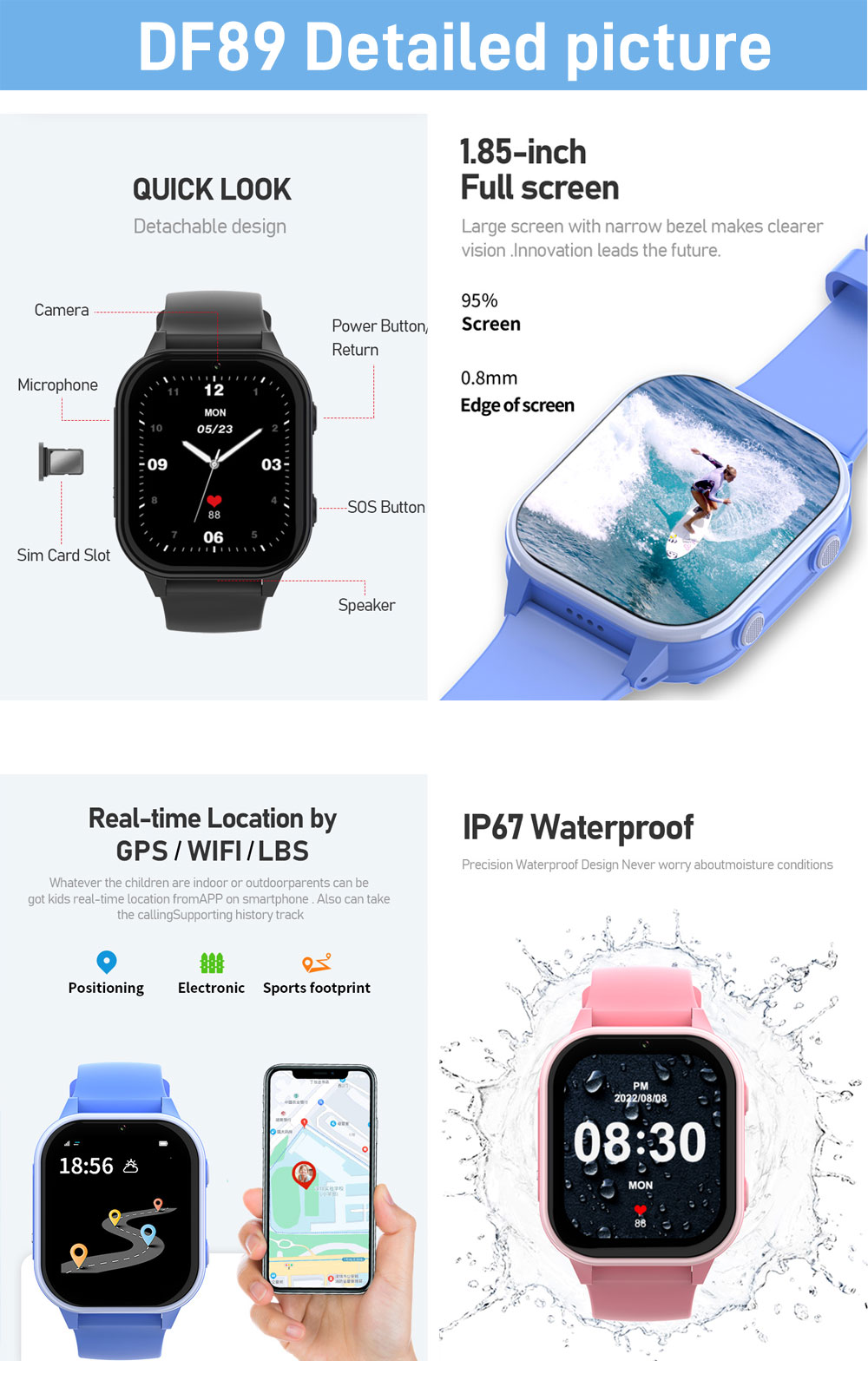2g 4g crianças relógio intelig - Smartwatch Watches Gift For Boys On Birthday avaliação e preço