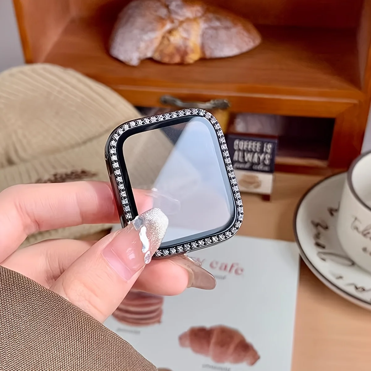 Novo vidro + diamante caso par - Smartwatch New Watches avaliação e preço
